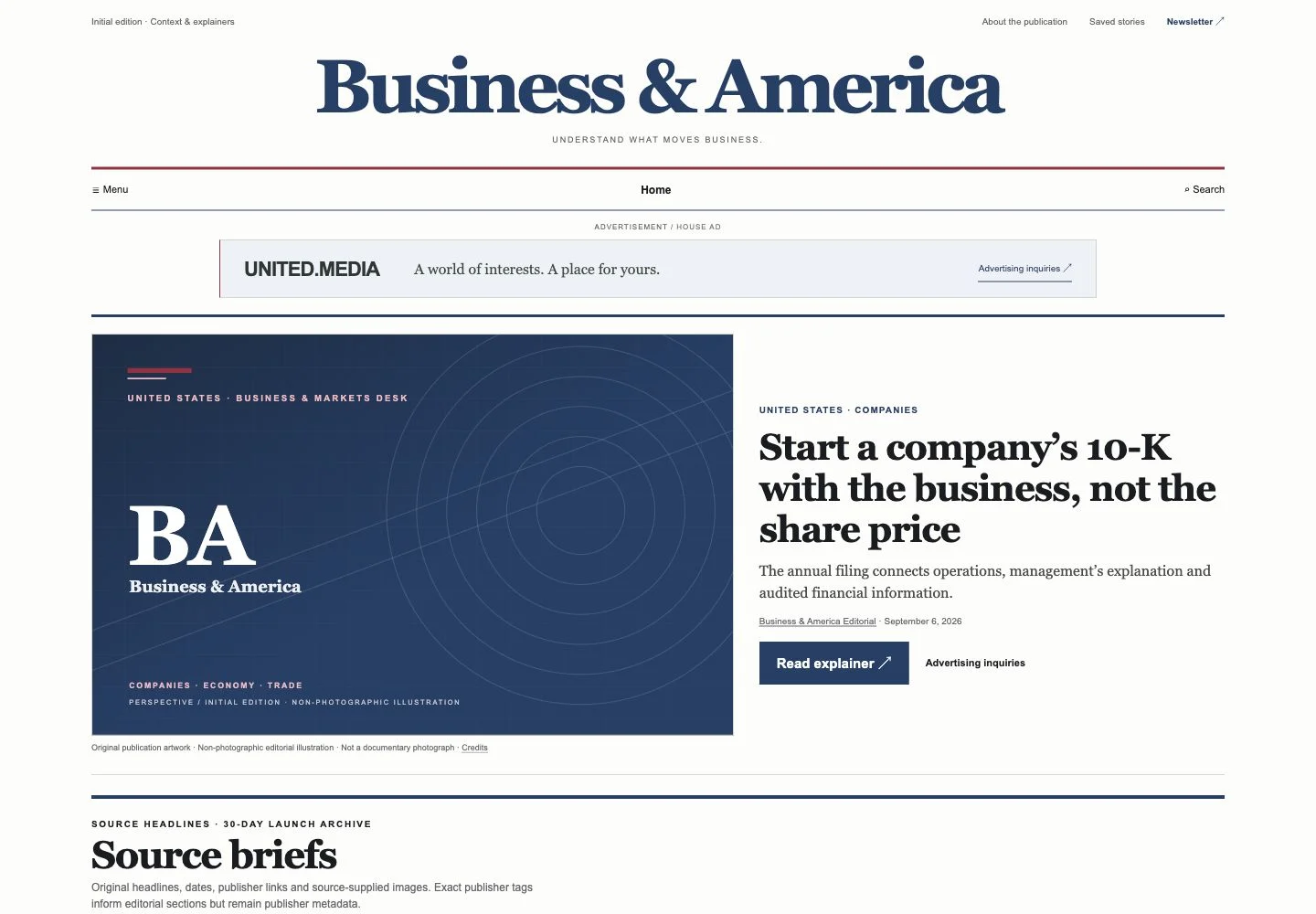Business & America website screenshot