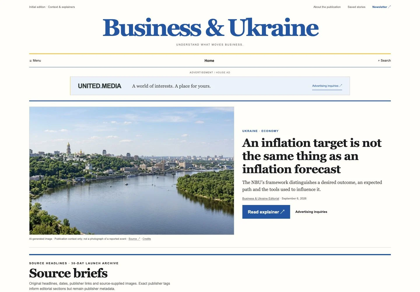Business & Ukraine website screenshot