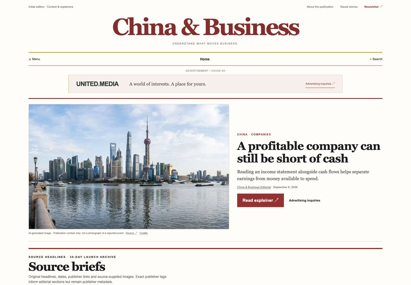 China & Business website screenshot