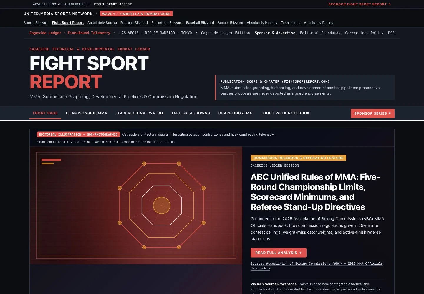 Fight Sport Report website screenshot