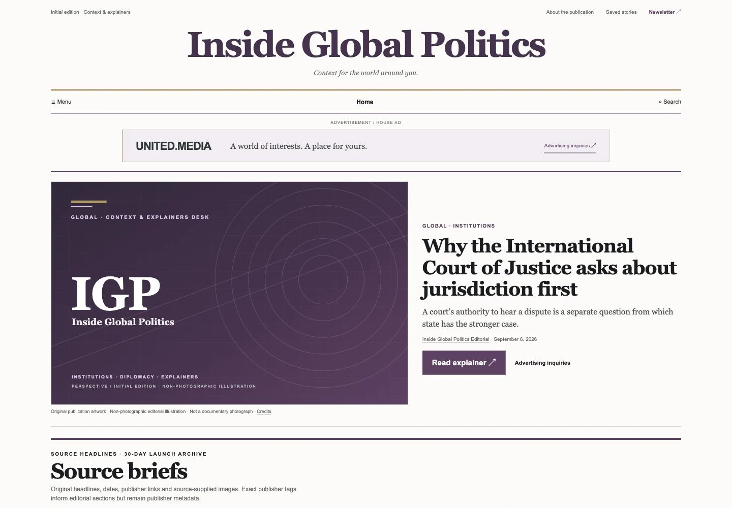 Inside Global Politics website screenshot