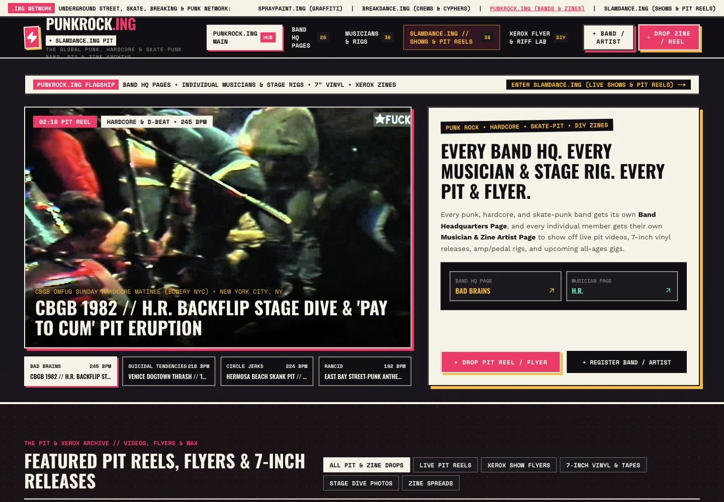 Punkrock.ing website screenshot